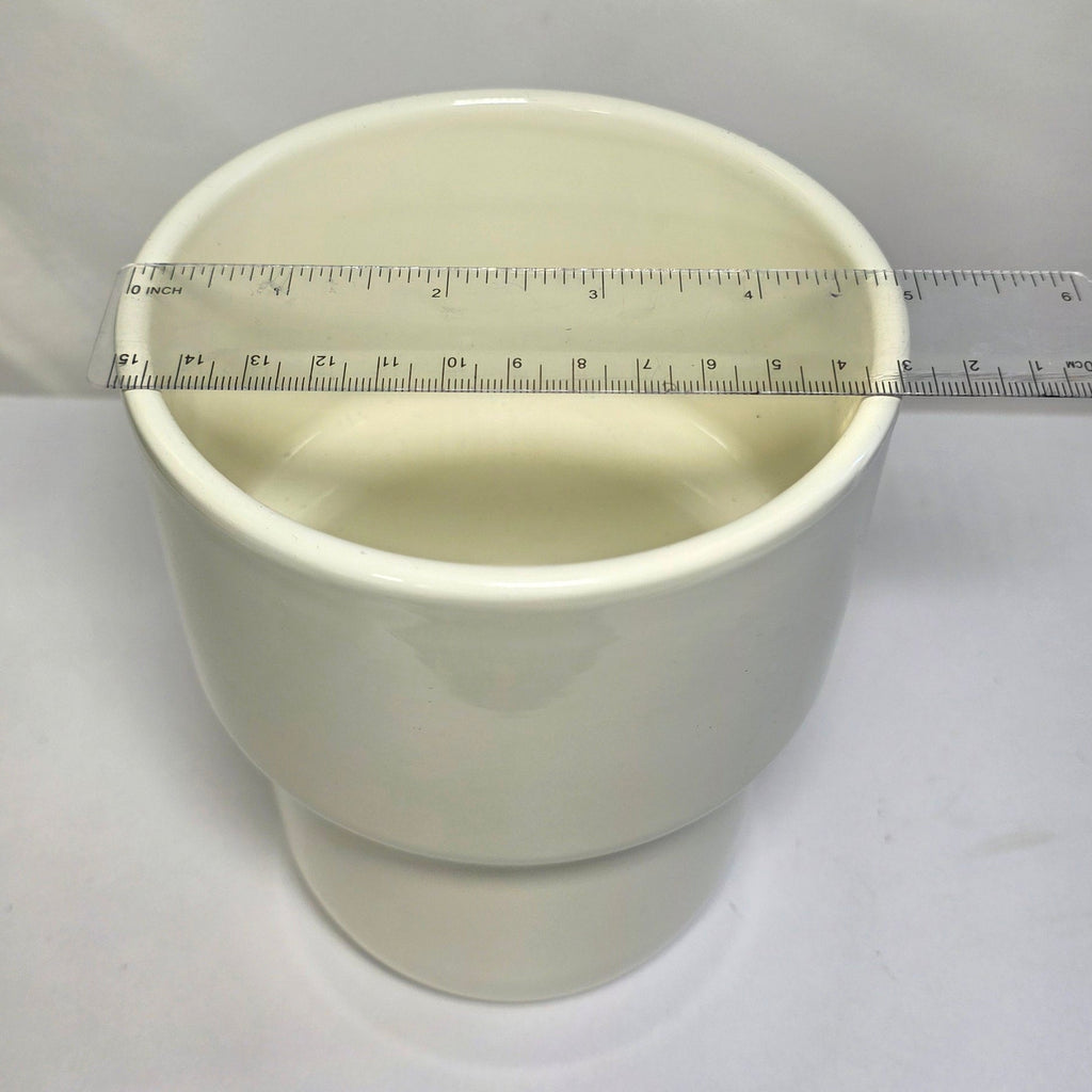 Minimal Cream Ceramic Plant Pot – Modern Indoor Planter