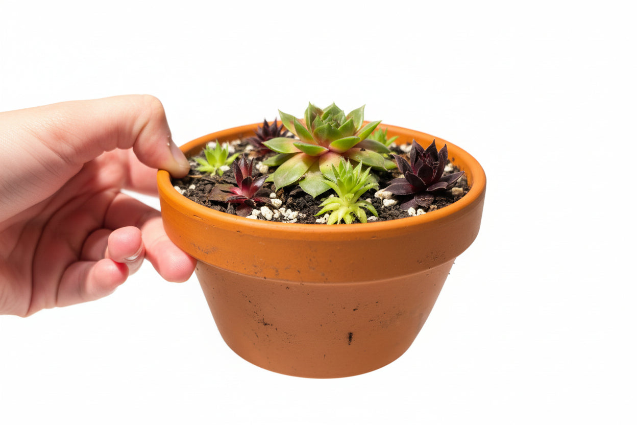 Mixed Succulents in Terracotta Pot – Mini Succulent Arrangement